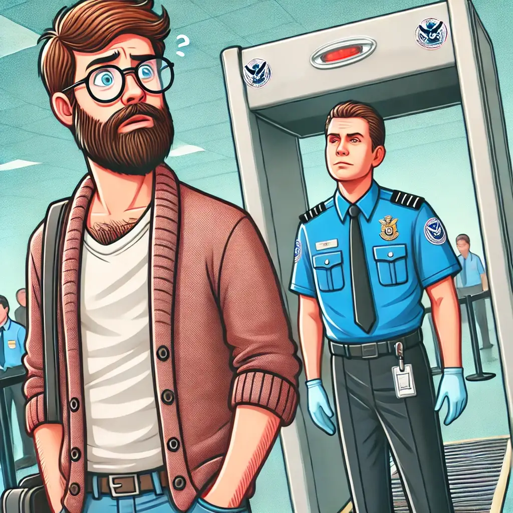 Airport metal detector with TSA