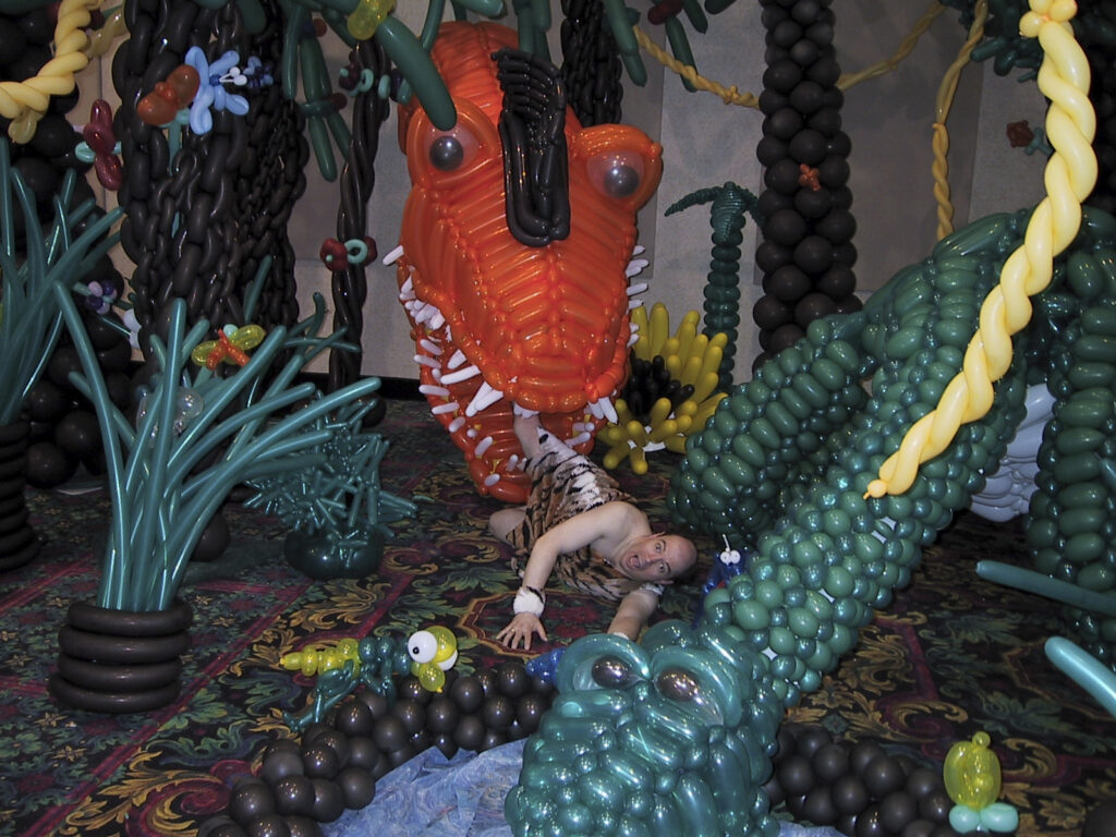 Royal Sorell gets sucked into the IBAC competition sculpture.